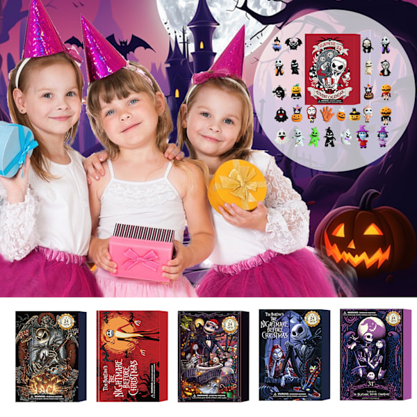 2024 Halloween Jul Adventskalender Set, Vuxna Pojkar Leksaker (24 Stycken)