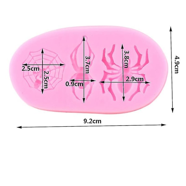 Halloween edderkop silikoneform kage dekoration værktøj slik ler chokoladeform