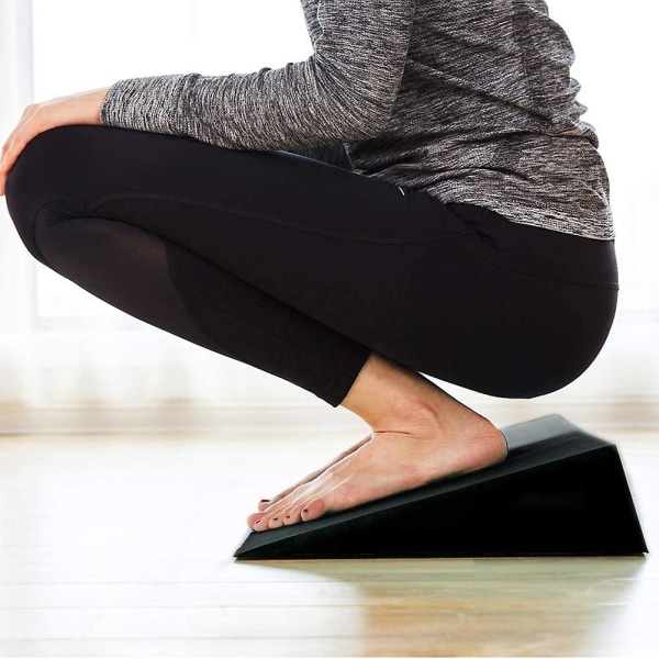 2 st yogamattor, justerbar knäböjsramp, styrka för lutande brädor för knäböj och marklyft