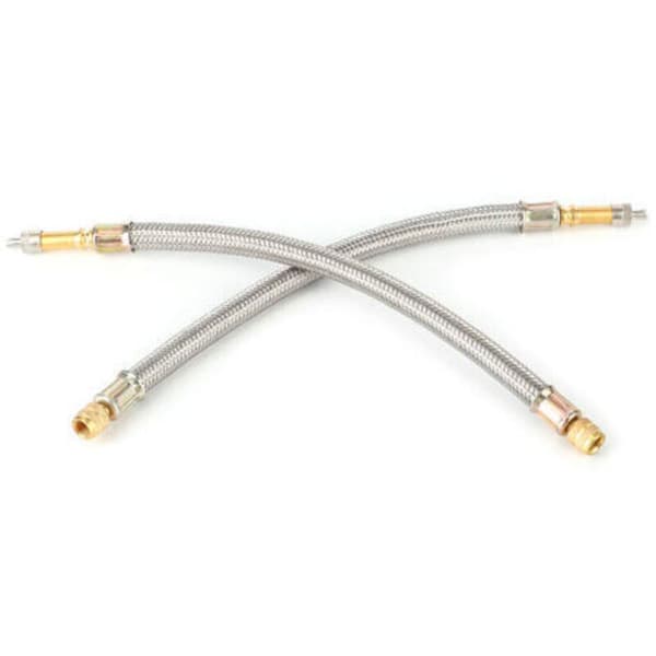 Dækventilforlængeradapter, 2 stk., flettet rustfrit stål, universal til biler, 250 mm