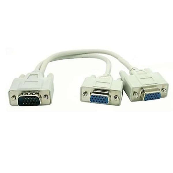 Sinknap 2 VGA SVGA Monitor Uros-uros Y-jakajakaapeli 15-nastainen ulkoinen sovitin