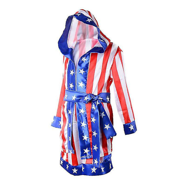 Børns dreng rød sort Rocky Balboa bokser kostume tøj med shorts film boksning kappe kostume til barn