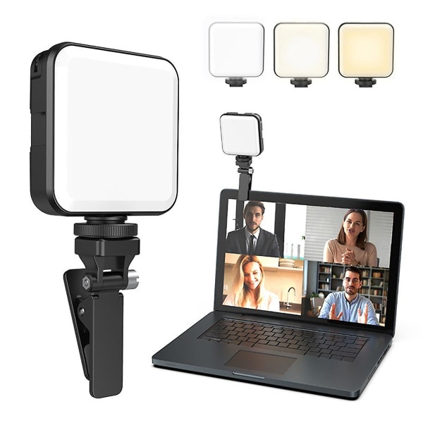 Fl02 Mini Camera Fill Light Led Live Selfie Light Mobiltelefon Computer Fill Light Videokonference Dæmpning Fill Light