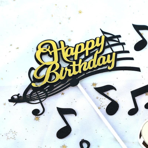 1 Set Söt Musikaliska Noter Tårtdekoration Musikinstrument Festival Cupcake Toppers För Bröllop Födelsedagsfest Tårtdekorationer