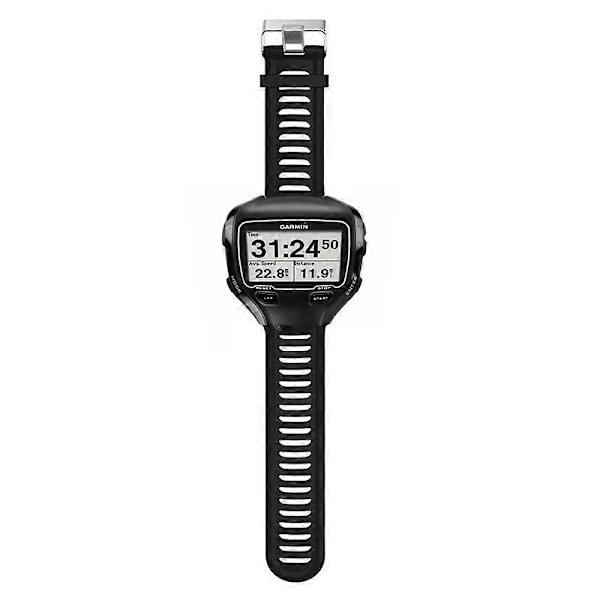 Ensfarvet silikone urrem til Garmin Forerunner 910XT