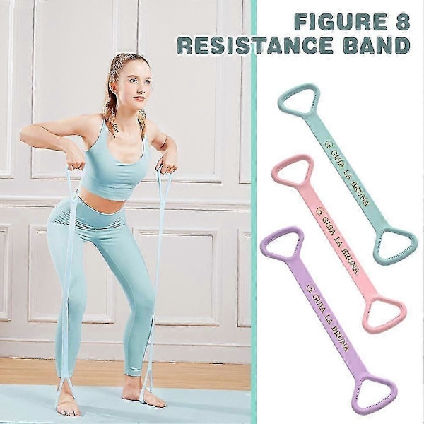 8-Talls Silikon Resistance Band Arm Rygg Skulder Trening Elastisk Tau Yoga