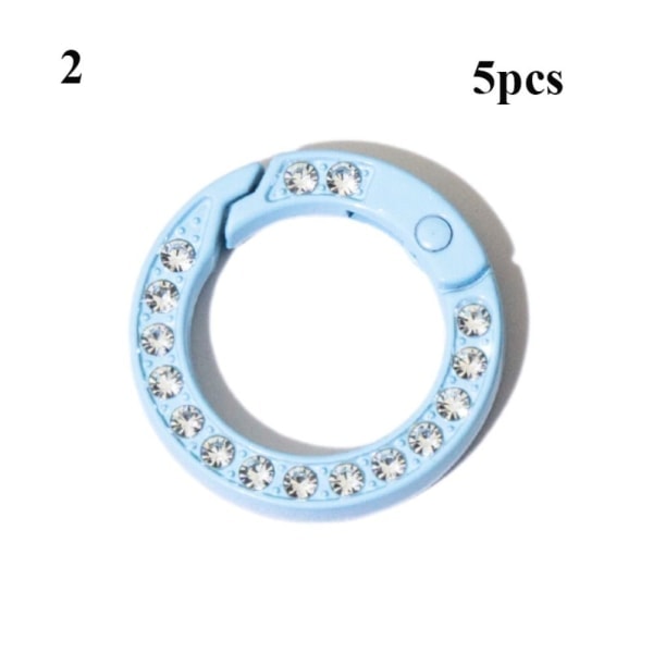 pcs fjäder O-ring spännen Diamant karbinhake 2 2 2