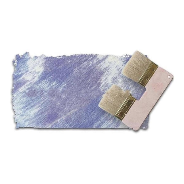 Dobbel malepensel, 3 tommers dobbelthode malepensel, bustbørste flat teksturpensel, kunst veggmaling dobbel malepensel 1 stk