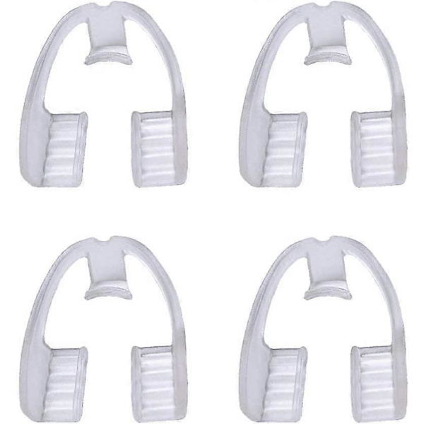 4-pack Tandgnisslingsskydd Munskydd Eliminerar Gnisslande Klämmande Tandskydd Nattskydd Stoppar Bruxism för Vuxna Män Kvinnor Sömn