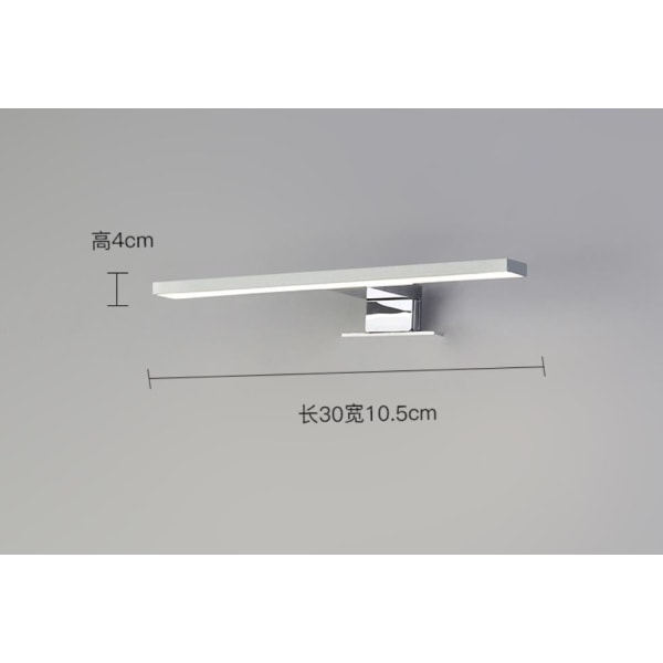 Sovellussäädettävä LED-peili - (neutraali valo 4200K) 30cm 5W