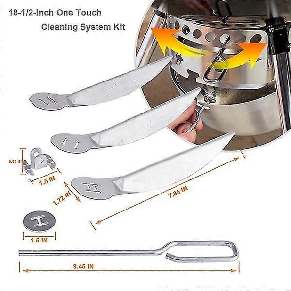 One-Touch Rengöringssystem Kit - Designad för Weber Kettle Grill 7444 - Enkel Underhåll och Rengöring för Grillning