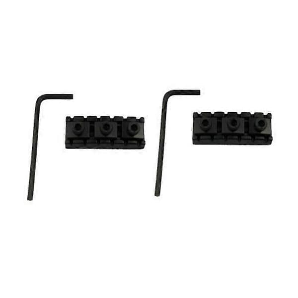 42mm Gitarr Metall Stränglås Låsmutter för Elgitarr Tremolo Dubbellåssystem, Svart