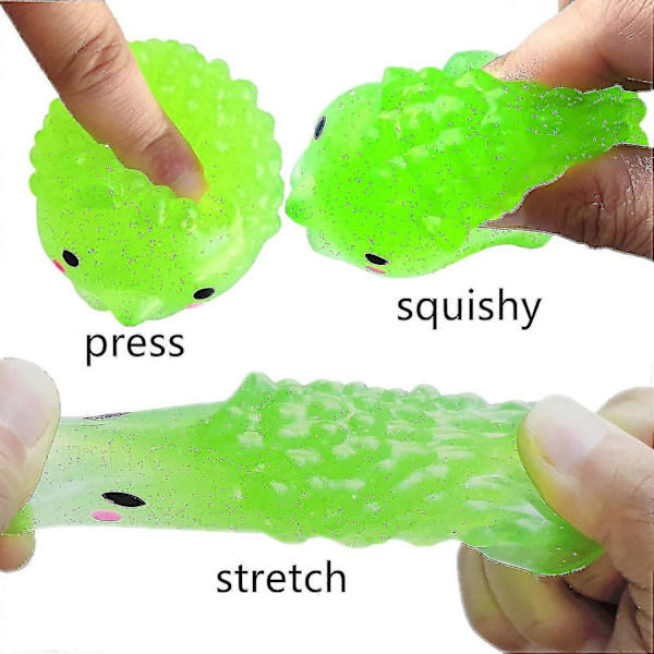 8 stycken jumbo glitter mochi squishy leksaker, squishy djur, stressavlastare, festpresenter för barn