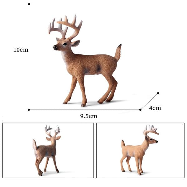 Realistiske skogsdyrfigurer, 6-pakning skogsdyrsett