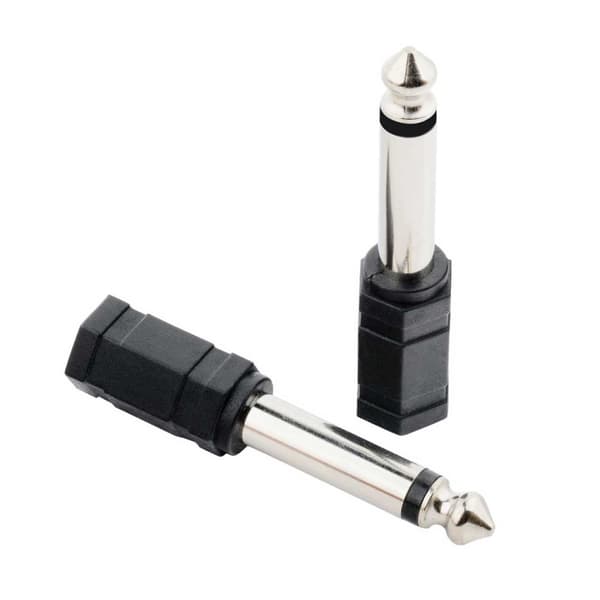 2-pak lydadapter 3,5 mm AUX til 6,3 mm stereoadapter teleplug
