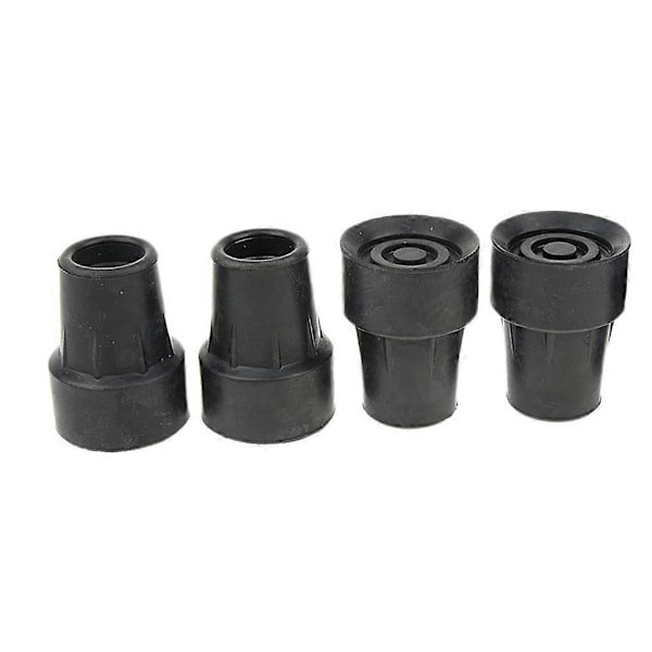 4 stycken vandringsstavsspetsar i gummi, kryckspetsar, bottenskydd, 19 mm