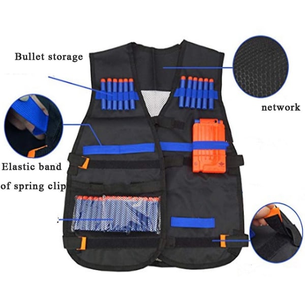 Lasten Tactical Vest Set for Nerf Guns Series Nerf Vest Jacket Kit Outdoor Ammuntapeli PITKÄ