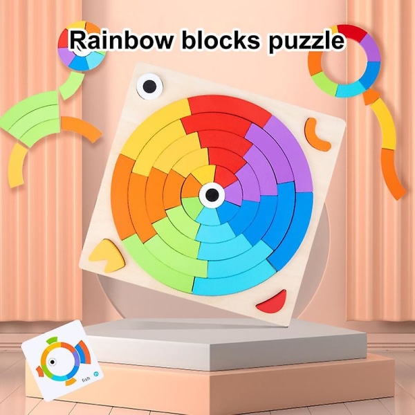 1 setti lasten lelutiili Enlightenment Tunnista numerot Puu Hauskat Rainbow Palapelit Lapsille