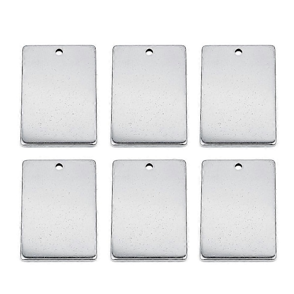 10 stk. Sterling Sølv Smykker Metal Stempling Charms Rustfrit Stål Smykker Emner Aluminium Stempling Emner Tomme Etiketter
