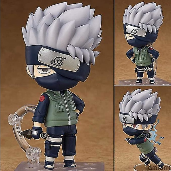 Naruto Shippuden Hatake Kakashi Q Version Nendoroid Action Figur Med Tilbehør Bevægelige Anime Figurer Statue Legetøjsspil D