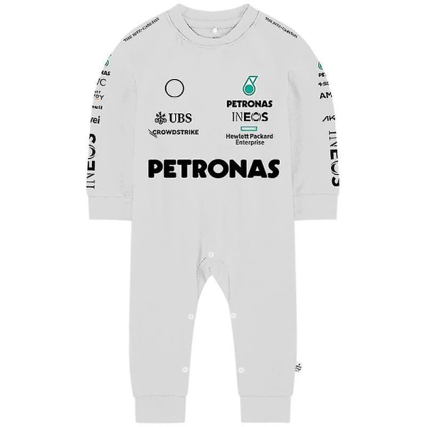 2023 F1 Ny säsong Sport Baby Jumpsuit Vår Höst Svart Bebisar Pojke Barn Romper Formula One Racing Team Nyfödd Krypdräkt Kr WCLTY-206 4T