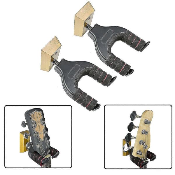 2 st Gitarrhängare Väggfäste Gitarrhängare Väggfäste Hållare