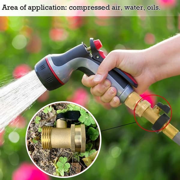 Messing 3/4 kugleventil, roterende hane med håndtag til haveslange, 25 mm (2 stk.)