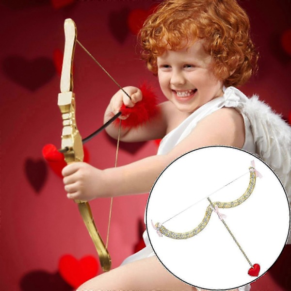 Cupid Bueskydningssæt, Bue & Pil Sæt Cupid Kostume Fotorekvisitter Til Voksne