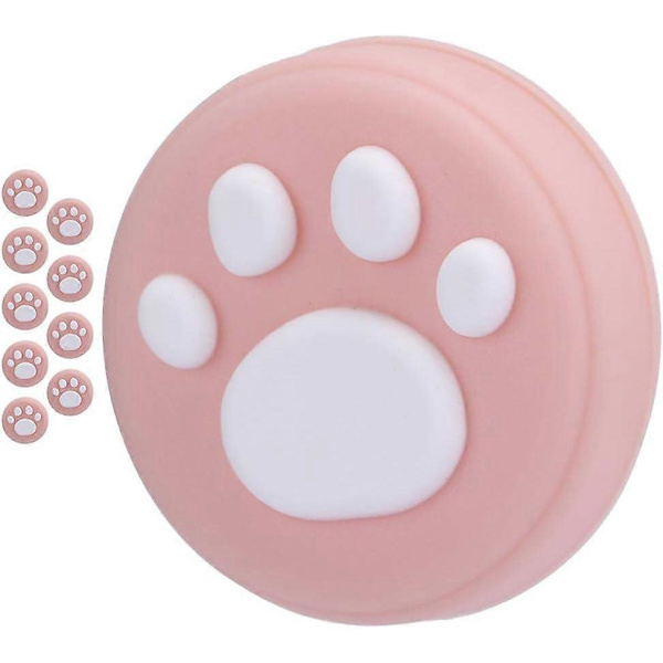 Mjuka Silikon Katttass Tumgrepp, Enkel Kontroll, Skyddande Grepp, Återanvändbara, Gul Tass på Vit, för Switch/Switch Lite med (Foundation White Claw) f