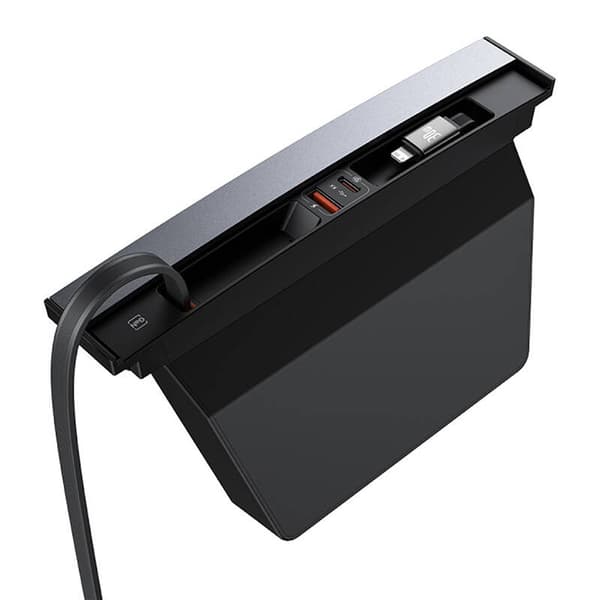 Hub Baseus T-Space USB-C-Lightning-kaapeleilla Tesla-autoihin (musta)