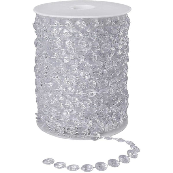 Krystallperlekrans 30 Meter Diamantkrans Akrylperler Ruller