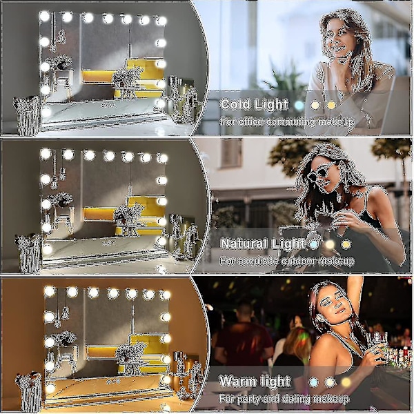 Led Hollywood Makeup Mirror Light Bulb Dimbar LED-lampa (14 lampor)