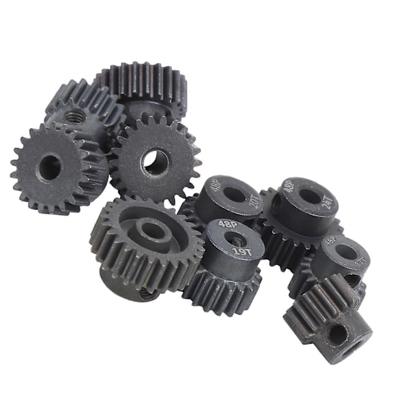 10 kpl/setti 16T?25T 7075 48P teräksinen RC-automootorin hammaspyörä, yhteensopiva 1/8 1/10 harjattoman moottorin kanssa 12