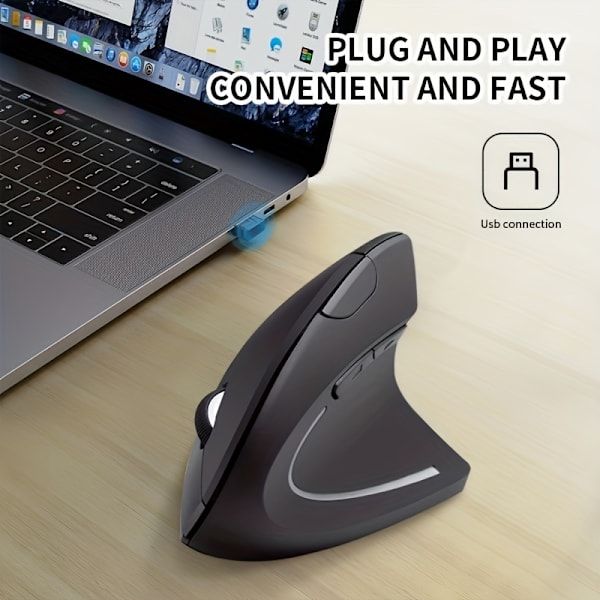 Ergonominen langaton hiiri - Mukava ote - Rannetuki - Kestävä ja esteettinen toimistokäyttöön