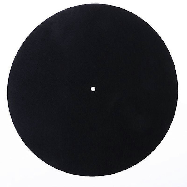 Antistatisk Filt Platespillermatte for LP Vinyl Platespiller 7mm Senterhull Diameter Matte Sklisikker Platespiller Filtmatte