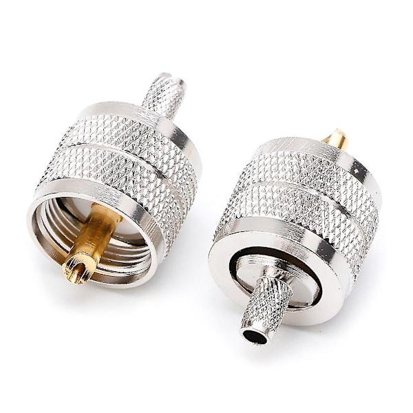 10 stk. UHF Hann Pl259 Plugg Krimp RG58/142 LMR195 RG400 Skrudd Koblingskontakt