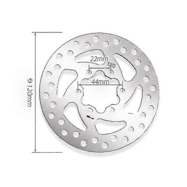 1st 120mm Bromsskiva Bromstillbehör Rostfritt Stål Universal Bromsskiva