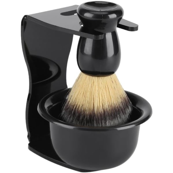 Fdit Shaving Set Kit Brush Set Shaving Brush with Stainless Steel Bristles