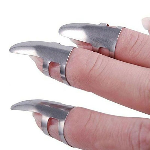 Nya 3 st Gitarr Fingerplektrum Slide Rostfritt Stål För Banjo Ukulele