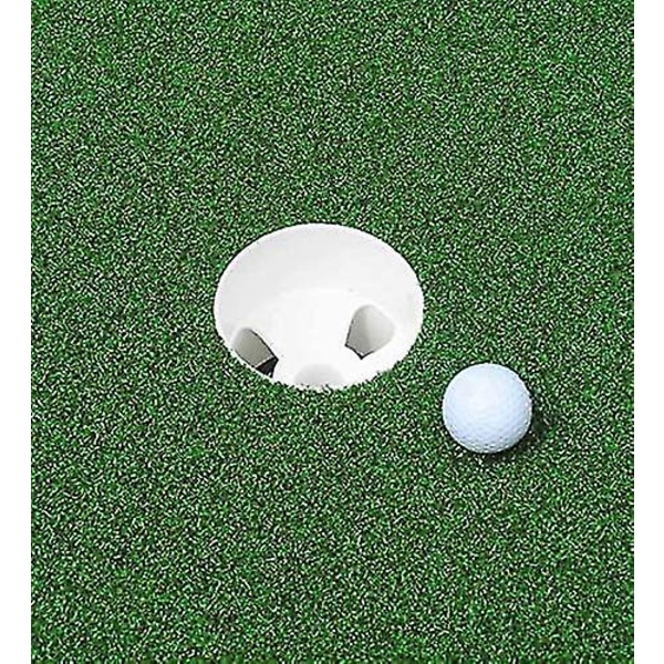 Golf hul putting Cup til øvelse putting green | Sæt med 2 golfkopper - i overensstemmelse med Usga-reglerne, Abs Ivory White, Dimension 4" Dybde, Diameter 4 1