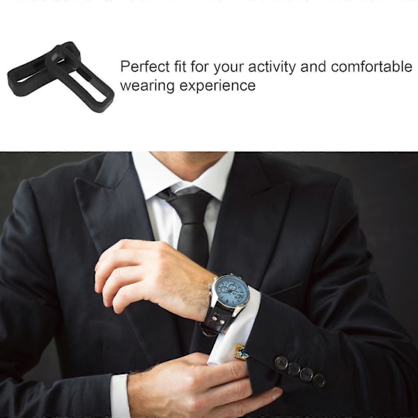 4 STK Ur Fastgørelsesringe Udskiftning Silikone Urrem Stropløkker Kompatible til Garmin Fenix 5 22mm Indvendig Diameter