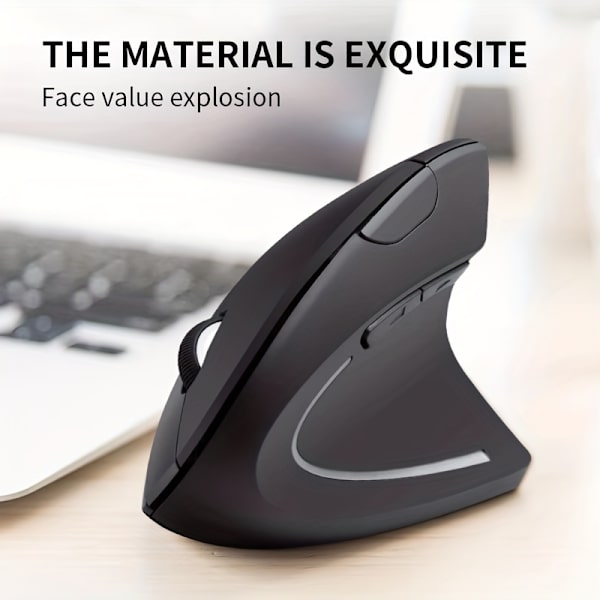 Ergonominen langaton hiiri - Mukava ote - Rannetuki - Kestävä ja esteettinen toimistokäyttöön