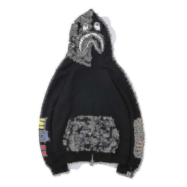 Herre Hoodie Camo Løs Lynlås Jakke Sweatershirt Til Mænd Dreng Star Pocket M