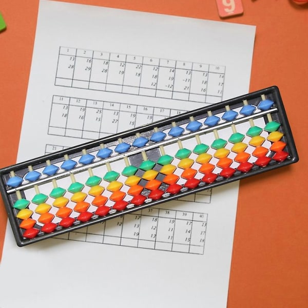 Abacus 15-rads fem pärlor Nybörjarvänlig förälder-barn Interaktiv Robust utbildning Färgglad Abacus-leksak för barn