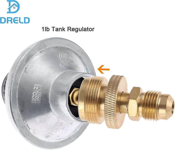 1lb Propan Tank Dåse Regulator Adapter Forbindelse Til 3/8 Han Flare (5/8\"-18unf) Gevind
