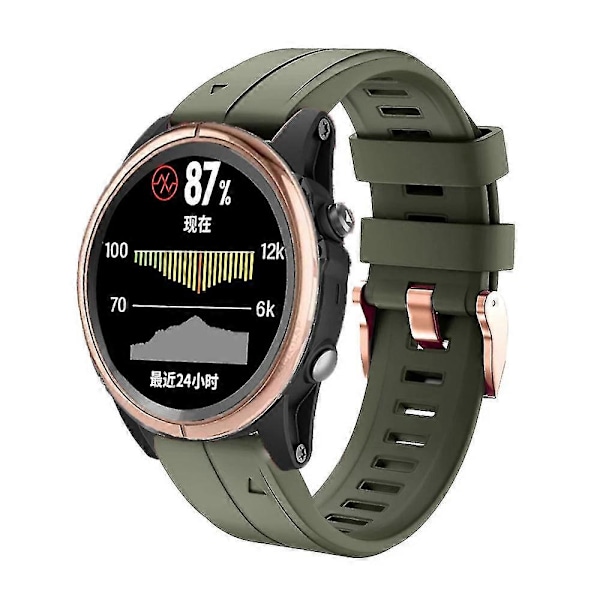 Vaihtohihna Garmin Fenix 5S Plus 6S Pro:lle, Silikoninen 20mm Älykello Ranneke Fk