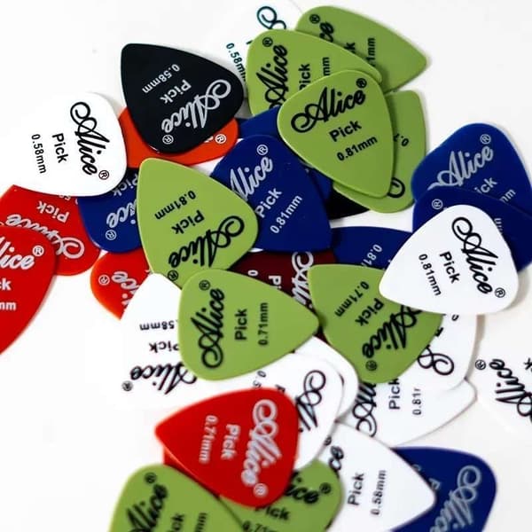 10-pack gitarrplektrum, tonkontroll elgitarr och elbas
