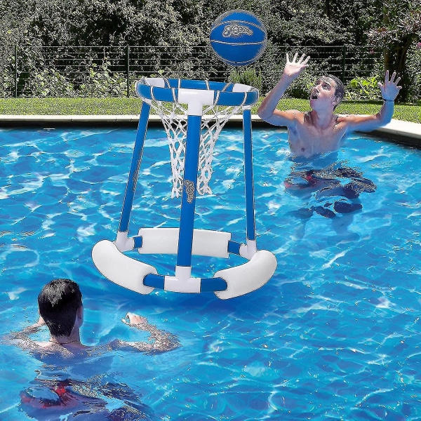 Kompatibel med basketballkurv, 2 bolde og pumpe, oppustelig kurv Aqua Basketball Ga  (xq)