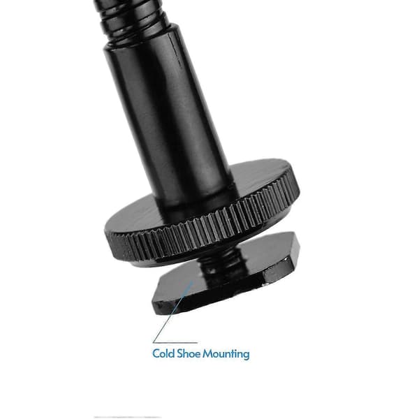 Foldbar telefonklemmeholder med cold shoe-montering til LED-ringlys smartphone-montering
