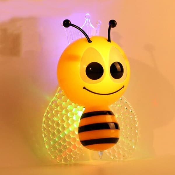 Bi-natlampe design - Lysstyret vægnatlampe til baby